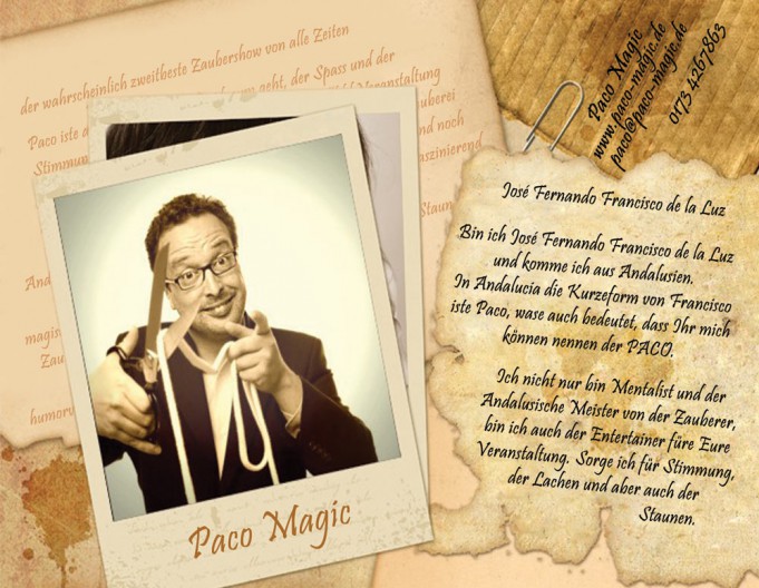 Der Zauberer Paco aus Wolfsburg zeigt die Paco Magic Show